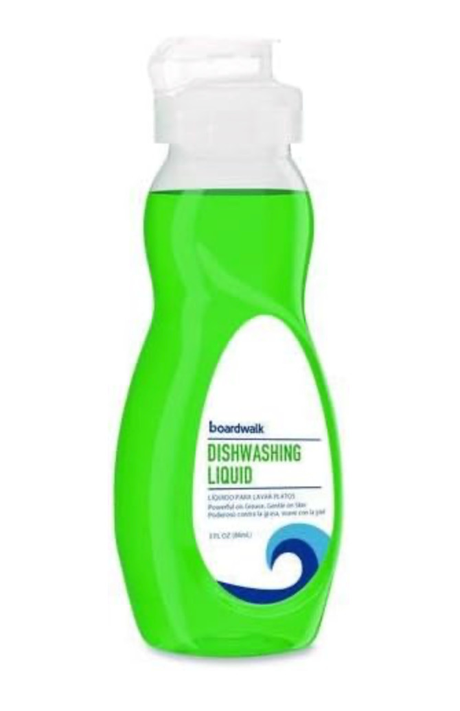 Boardwalk Liquid Dish Soap 3 oz Bottles 72 Pack Fresh Scent Travel Hotel Camping