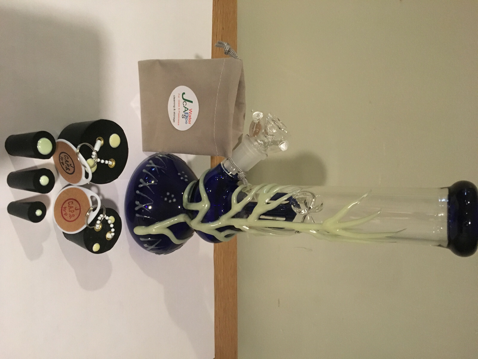 Glass / plastic Rig cleaning and storage caps