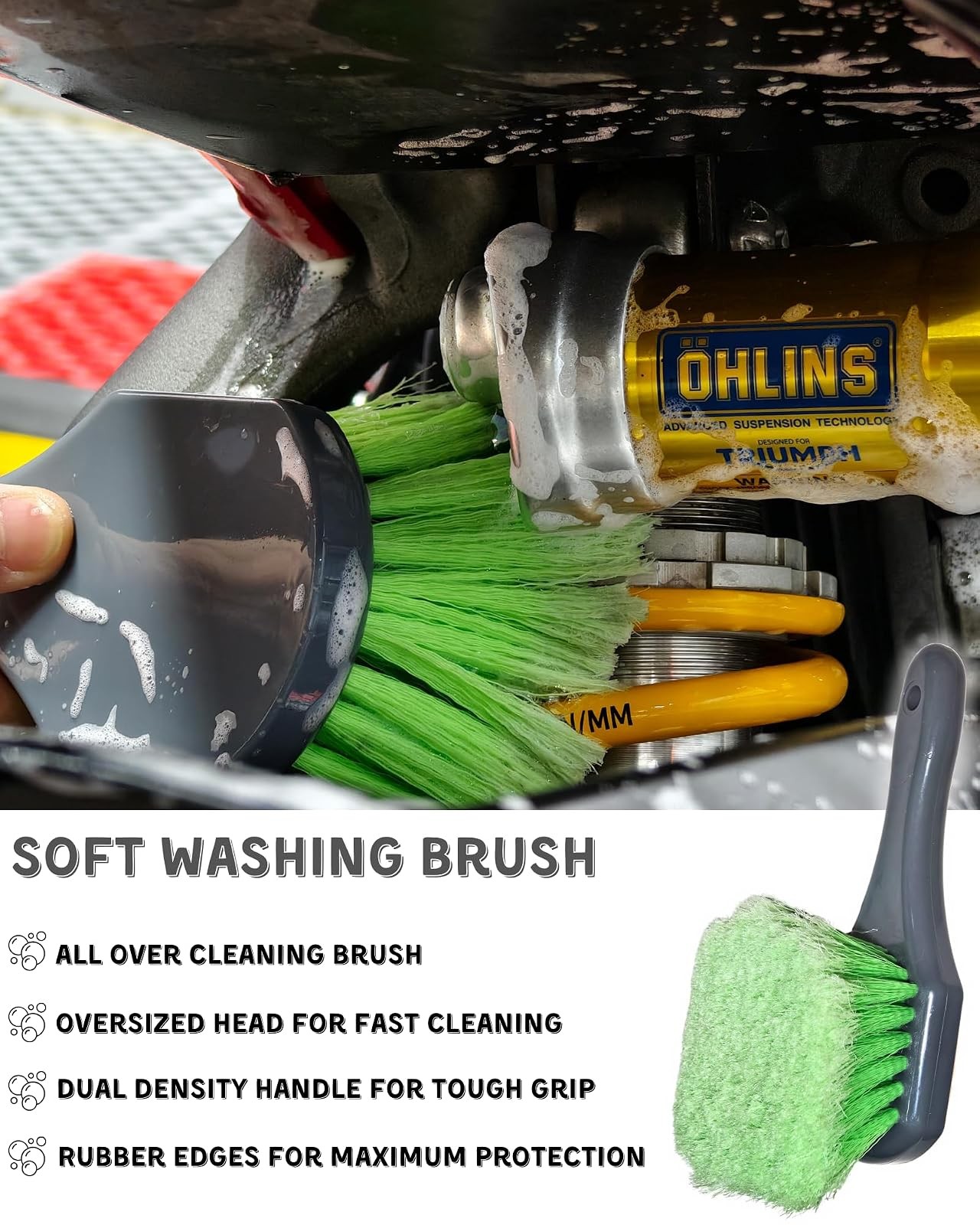Motorcycle Cleaning Kit Professional Detailing Tools Brushes