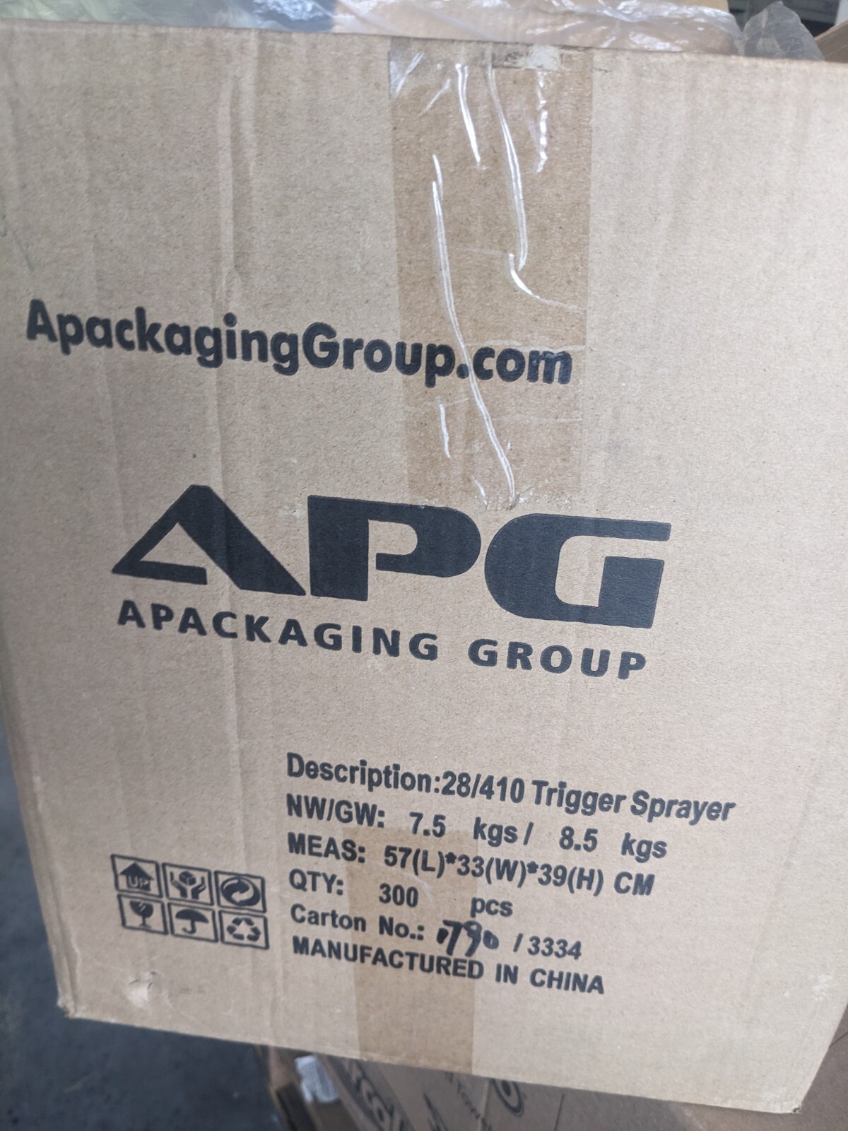 Trigger Sprayer Plastic APG-115-04-28410 White 300/CS