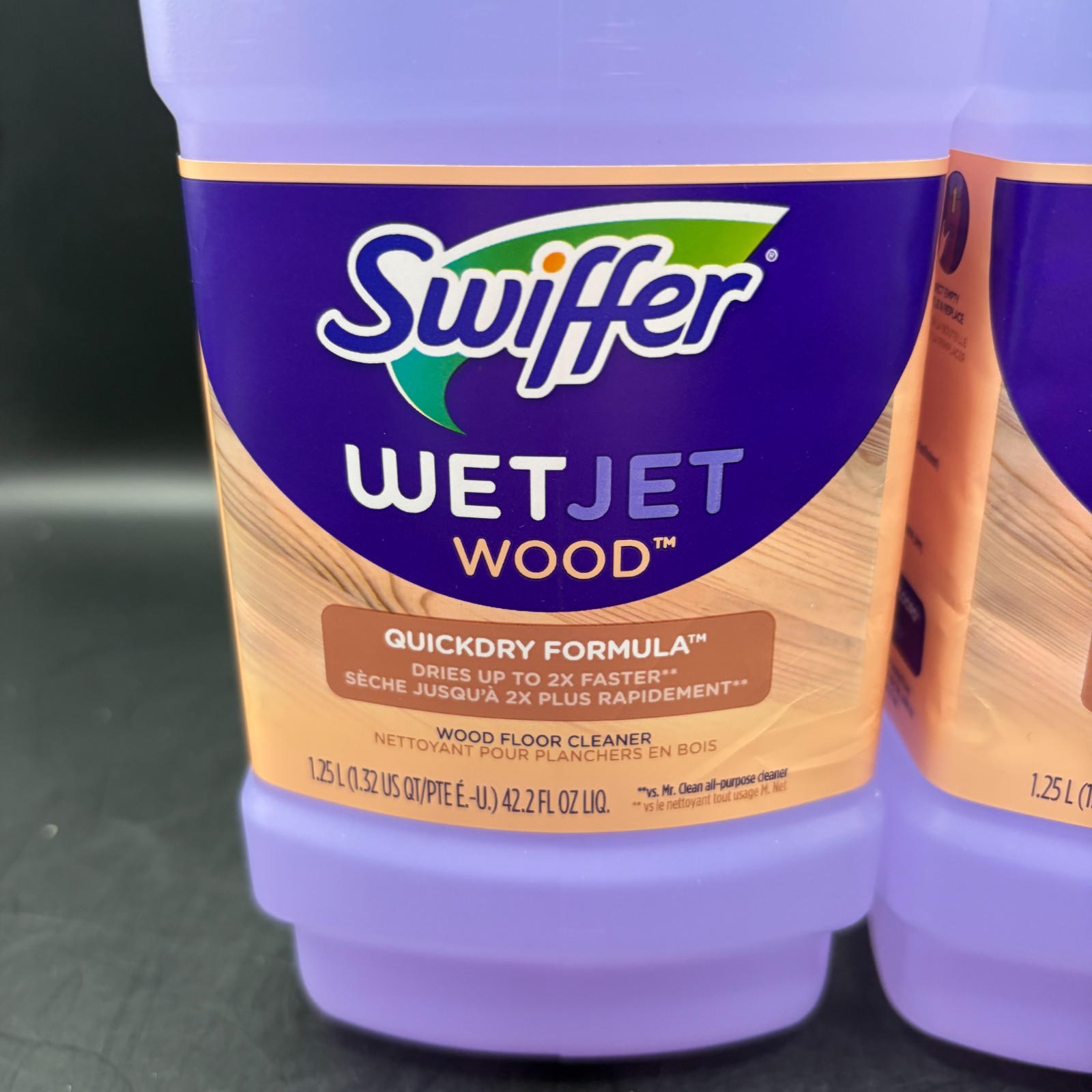 Swiffer WetJet Wood Floor Cleaner Refill 1.25L – 2 Pack – QuickDry Formula -NEW