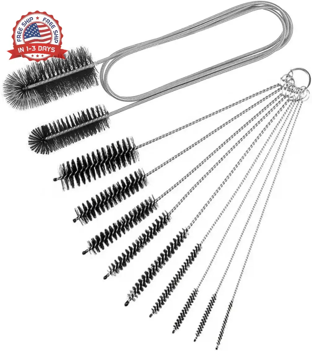 10PCS Flexible Drain Brush Straw Cleaner Brush Set,Pipe Cleaners Brush,61Inch St