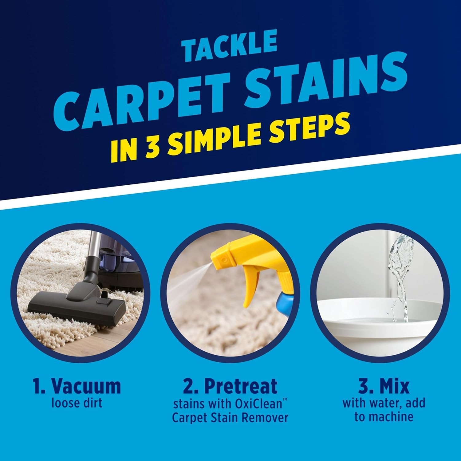 Oxiclean Large Area Carpet Cleaner 64 Fl Oz Deep Cleaning Action Stain Remover