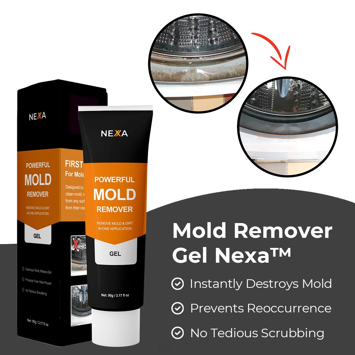 Nexa Mold Remover Gel – Helps Remove Mold Stains on Multiple Surfaces