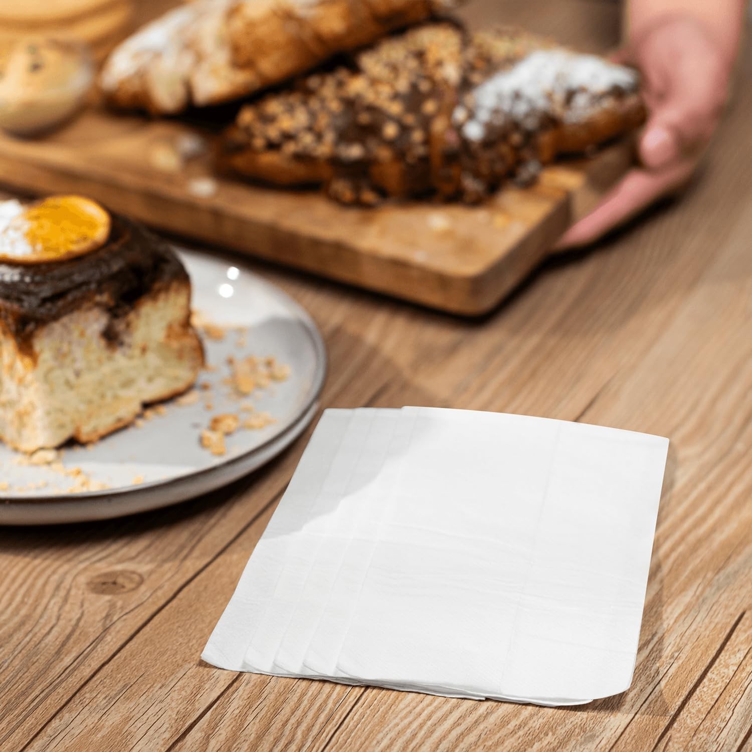 Karat Tall Fold Napkins – 1 Ply, White, Perfect for Restaurants and Cafes, Fit