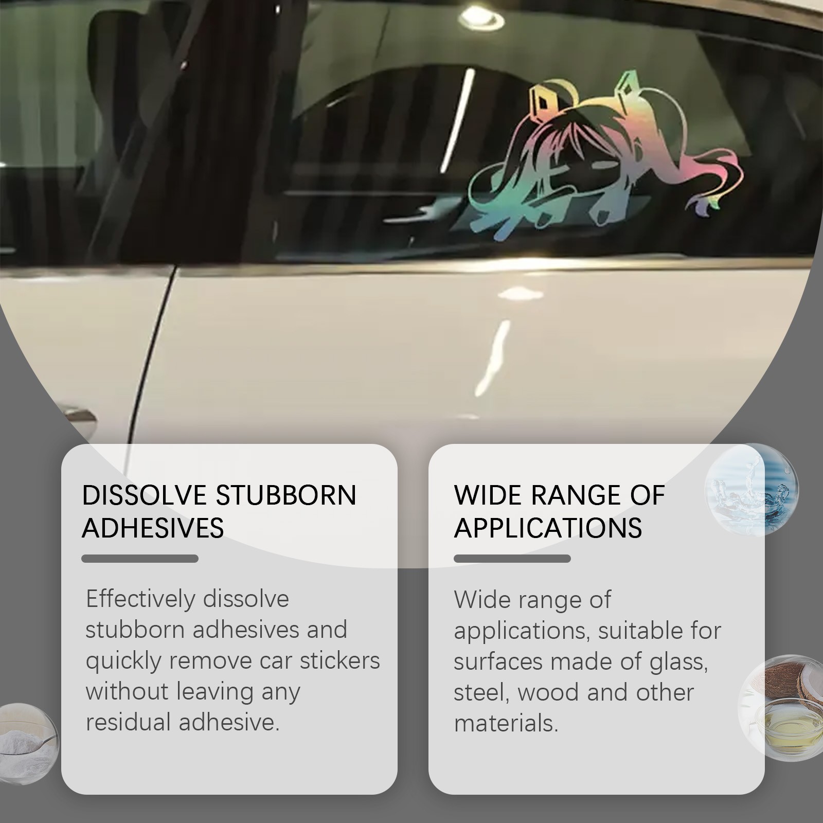 Adhesive Remover for Car Safe on Paint Sticker Decal Glue Residue Spray