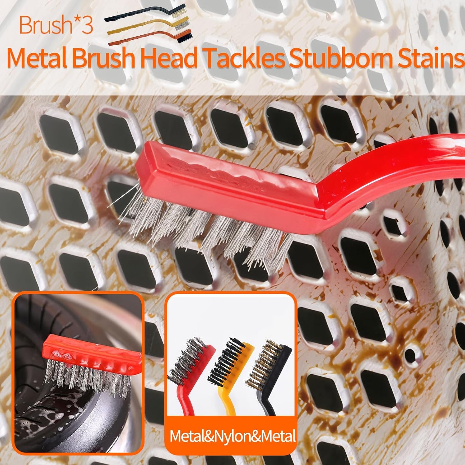 20 PCS Crevice Cleaning Brush Set – Multi-Purpose Hard Bristle Brushes for Deep