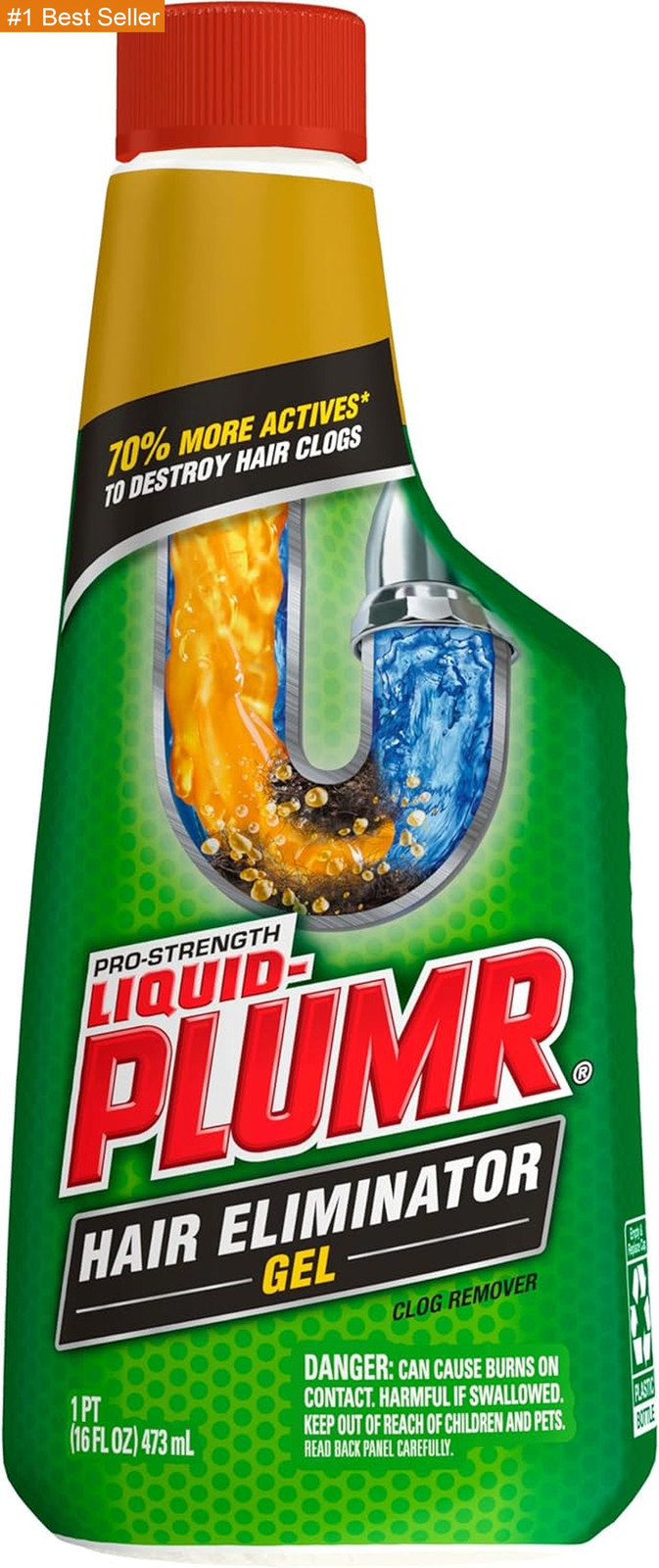 Liquid-Plumr Pro-Strength Hair Eliminator Gel Clog Remover, Hair Clog Remover an