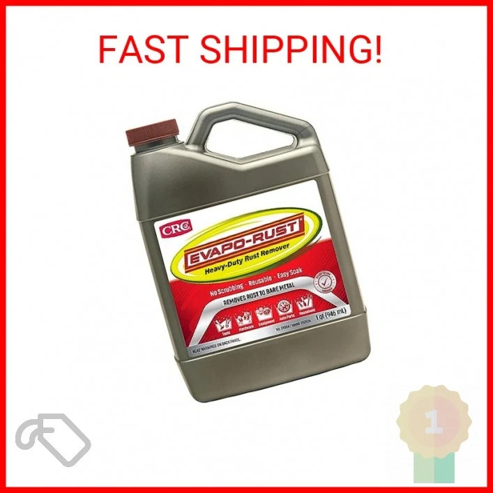 CRC Evapo-Rust, Heavy-Duty Rust Remover, Reusable, Acid-Free Non-Corrosive 32 oz