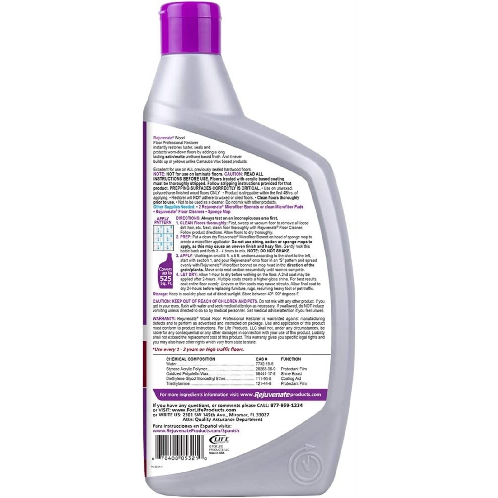 Rejuvenate Professional Wood Floor Restorer and Polish with Durable Finish Easy