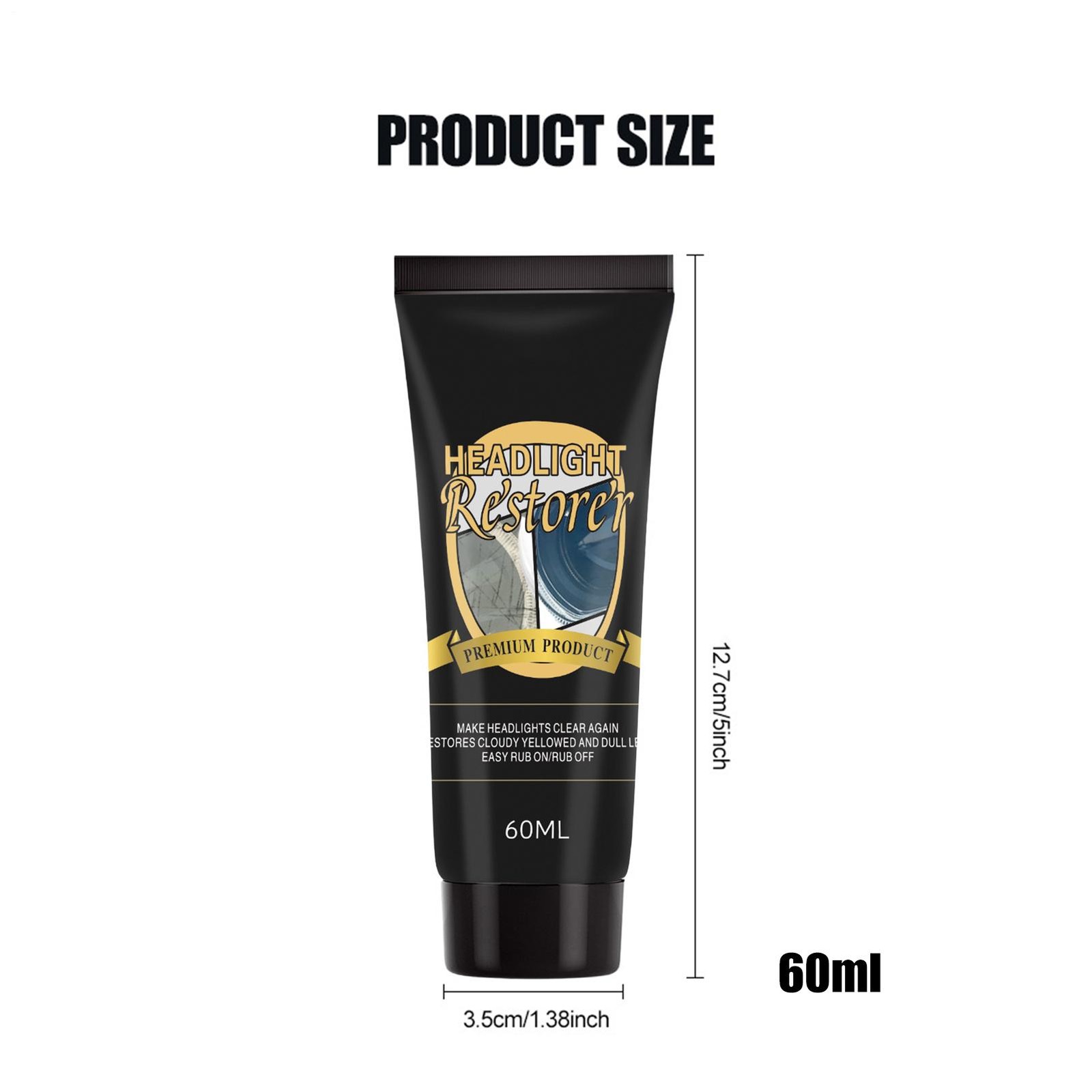 Car Headlight Restoration Cream 60ml Restorer Lens Cleaner Repair Polish