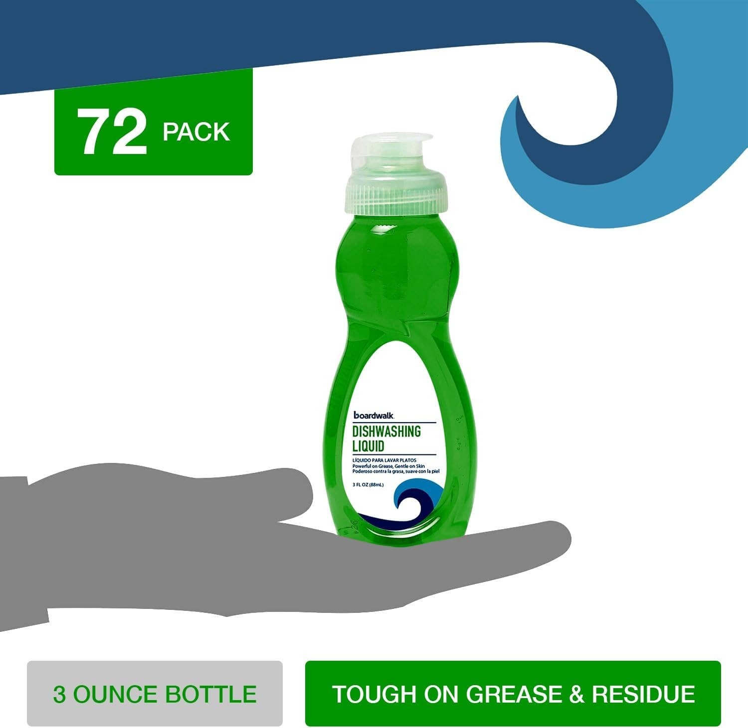 Dishwashing Liquid, Travel Dish Soap, Fresh Scent, 3 fl Ounce Bottle, Case of…