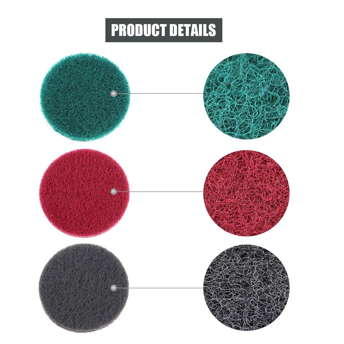 16Pcs 4 Inch Drill Power Brush Tile Scrubber Scouring Pads Cleaning Kit with …