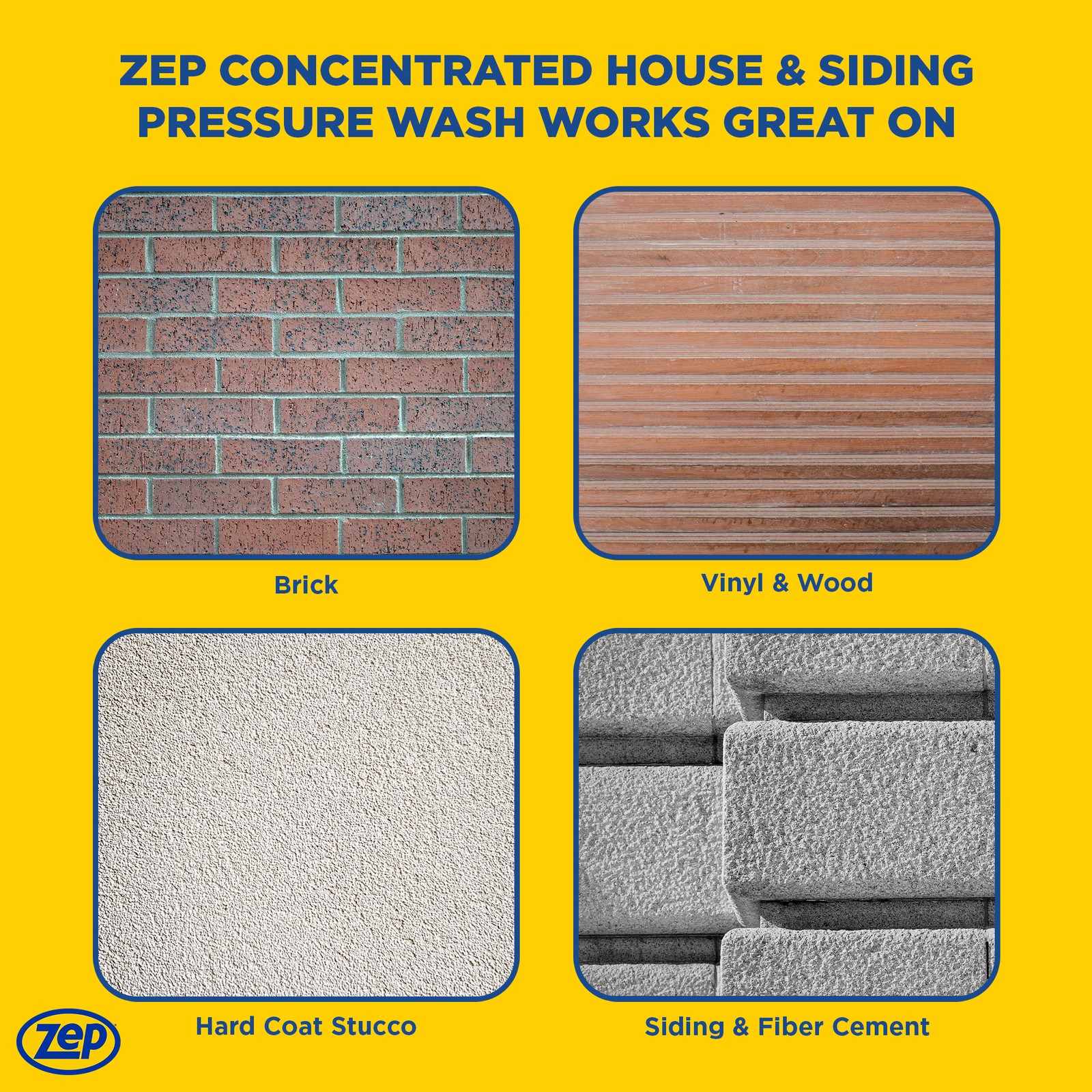 Zep House and Siding Pressure Wash Cleaner Concentrate – 1 Gallon (Case of 2)
