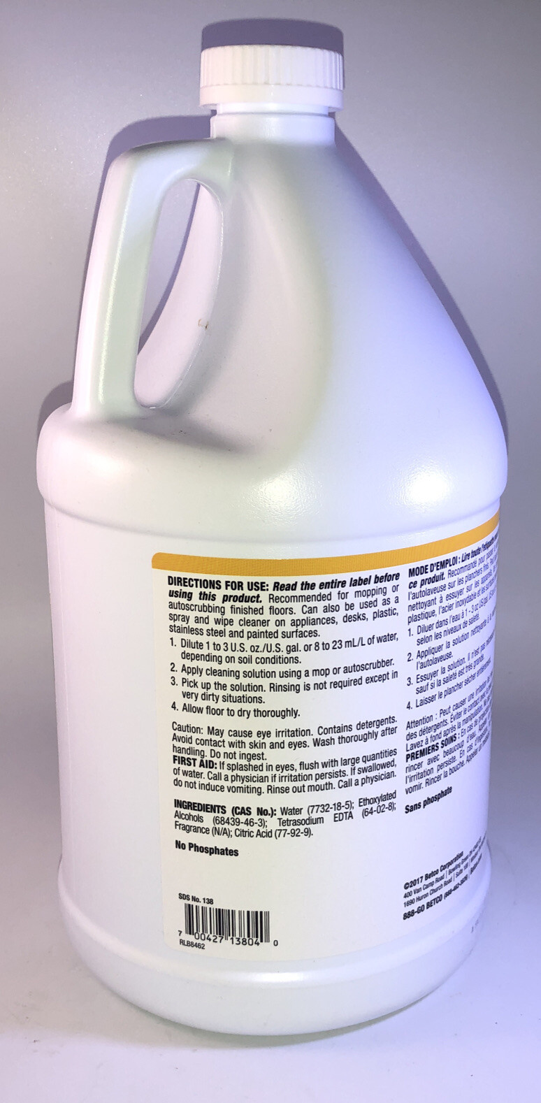 SHIPS N 24 HRS-Betco pH7 #138 Daily Floor Cleaner Lemon Scent 1 Gal.-Brand New