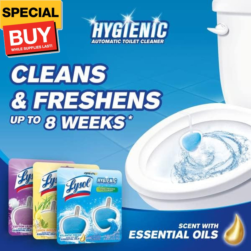 Automatic In-The-Bowl Toilet Cleaner, Cleans and Freshens Toilet Bowl, Atlantic