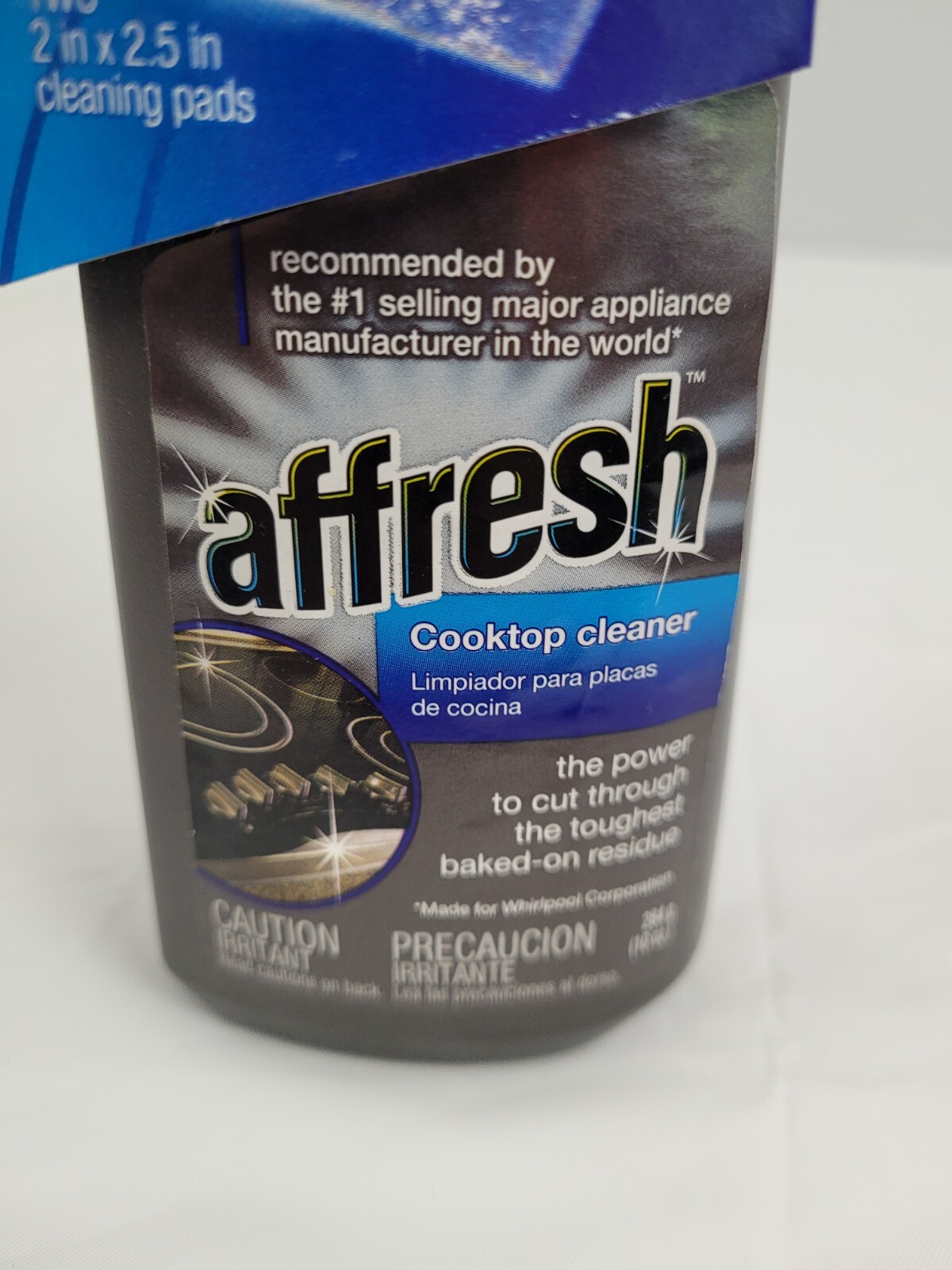 Affresh Cooktop Cleaner Made for Whirlpool 8 oz cleaner & 2 Cleaning Pads NEW