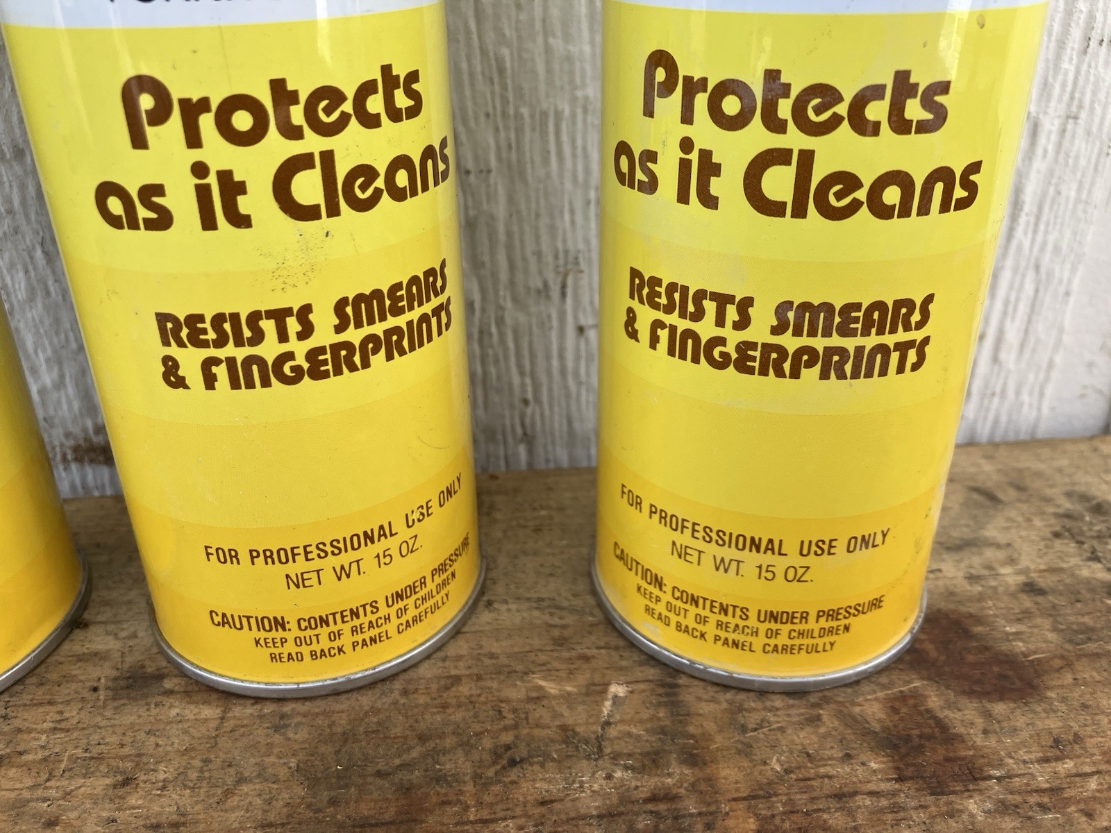 Lot of (3) Full Vtg 1982 Johnson Wax Lemon Shine Up Spray Cleaner Protects 15 oz