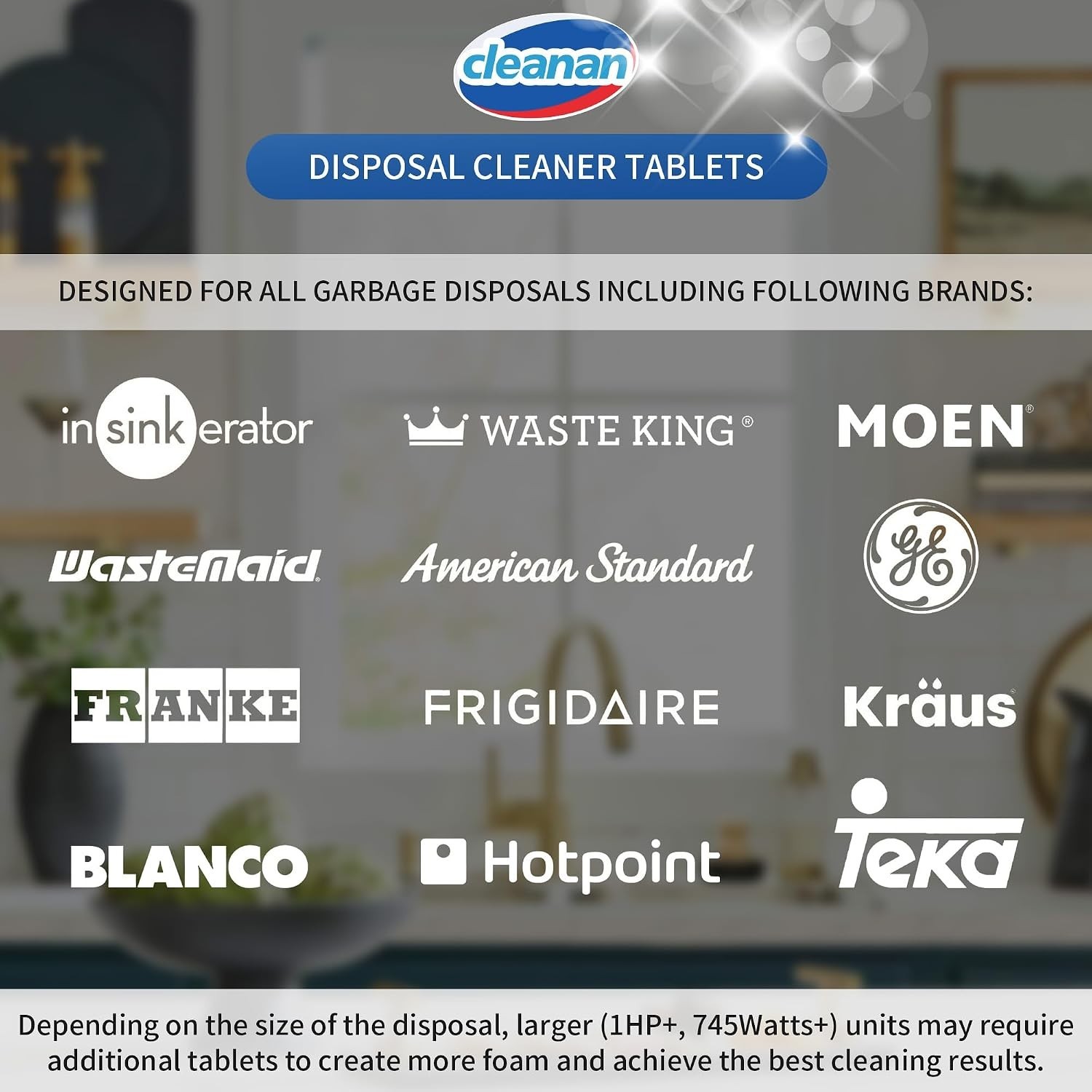 Foaming Garbage Disposal Cleaner and Deodorizer Tablets-24 Pack Food Disposal…