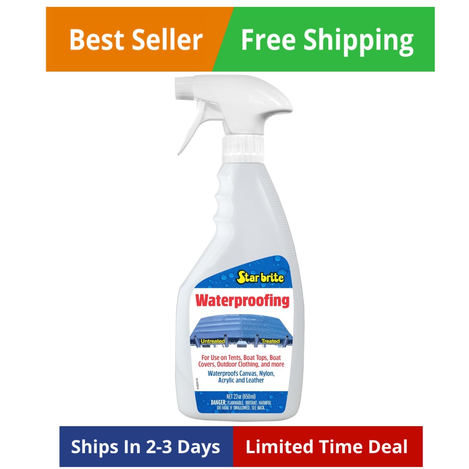 Waterproofing Spray, Waterproofer + Stain Repellent + UV Protection for Boat …