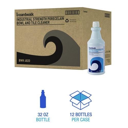 Boardwalk RTU Porcelain Bowl and Tile Cleaner, Floral Scent, 32 oz, 12/Carton
