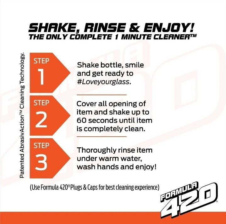 4 Lot Formula 420 Cleaner 12oz Pipe Pyrex Metal Glass Ceramic