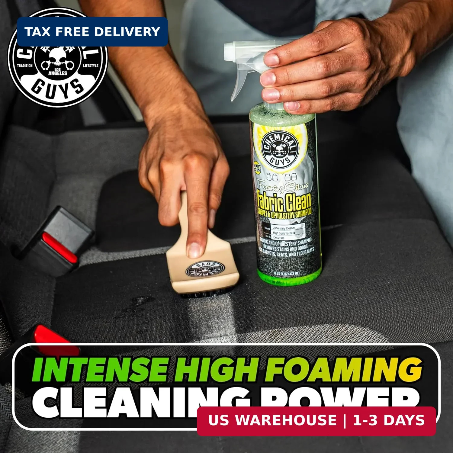 Chemical Guys Foaming Citrus Fabric Clean Carpet & Upholstery Cleaner – Car Carp