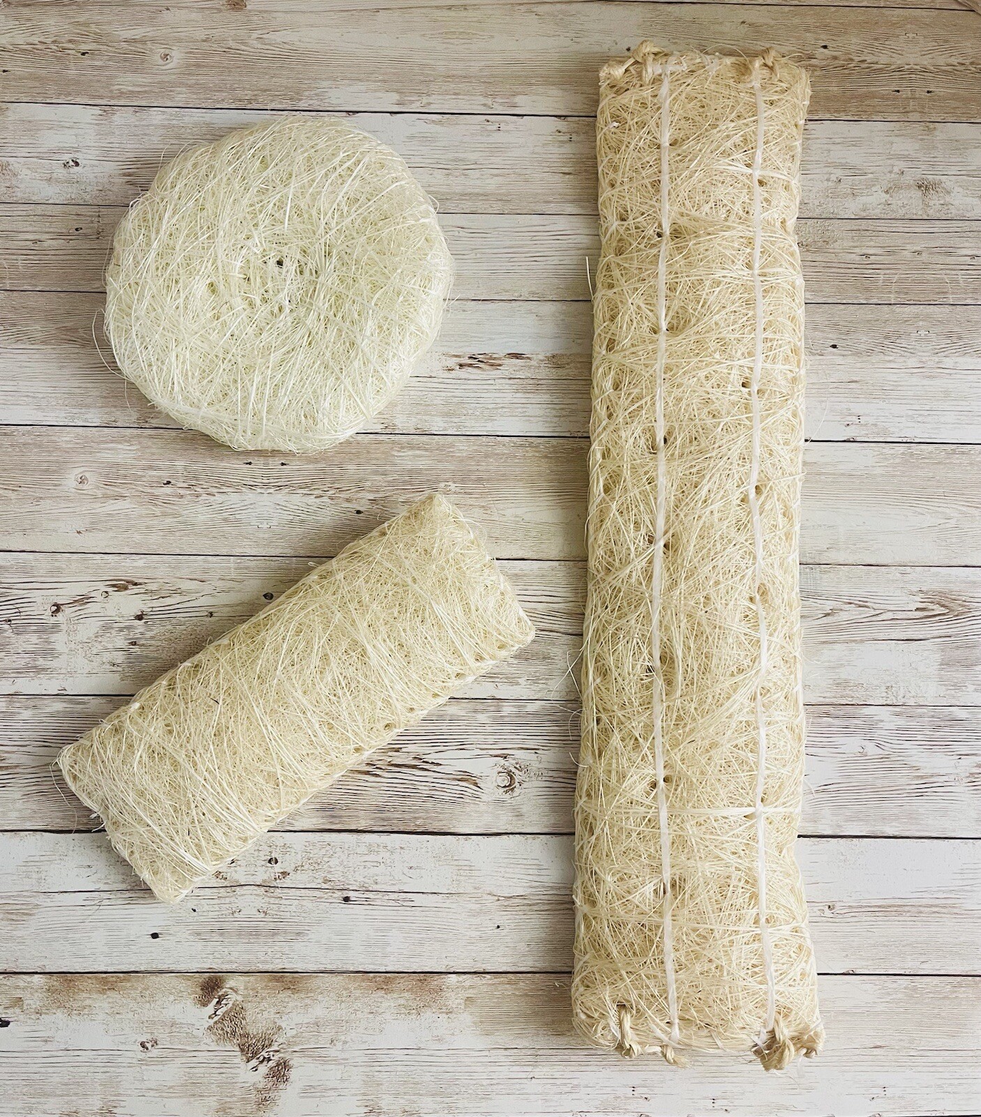 3x Estropajo De Ixtle Mexicano Ixtle Scourer Body Scrub 100% Natural Fibers