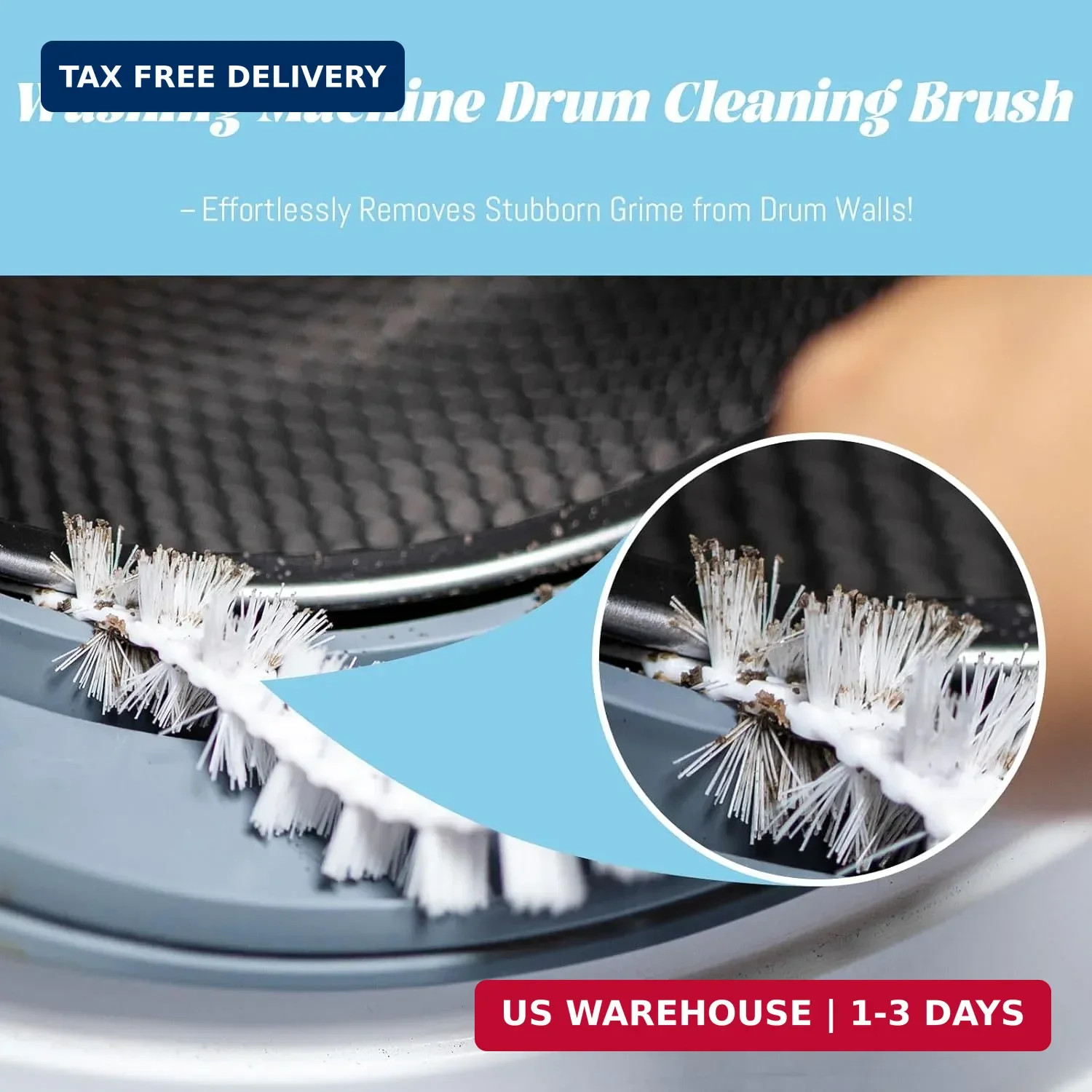 Washing Machine Cleaning Brush,Dryer Vent Cleaner Kit,Crevice Brush for Bathroom