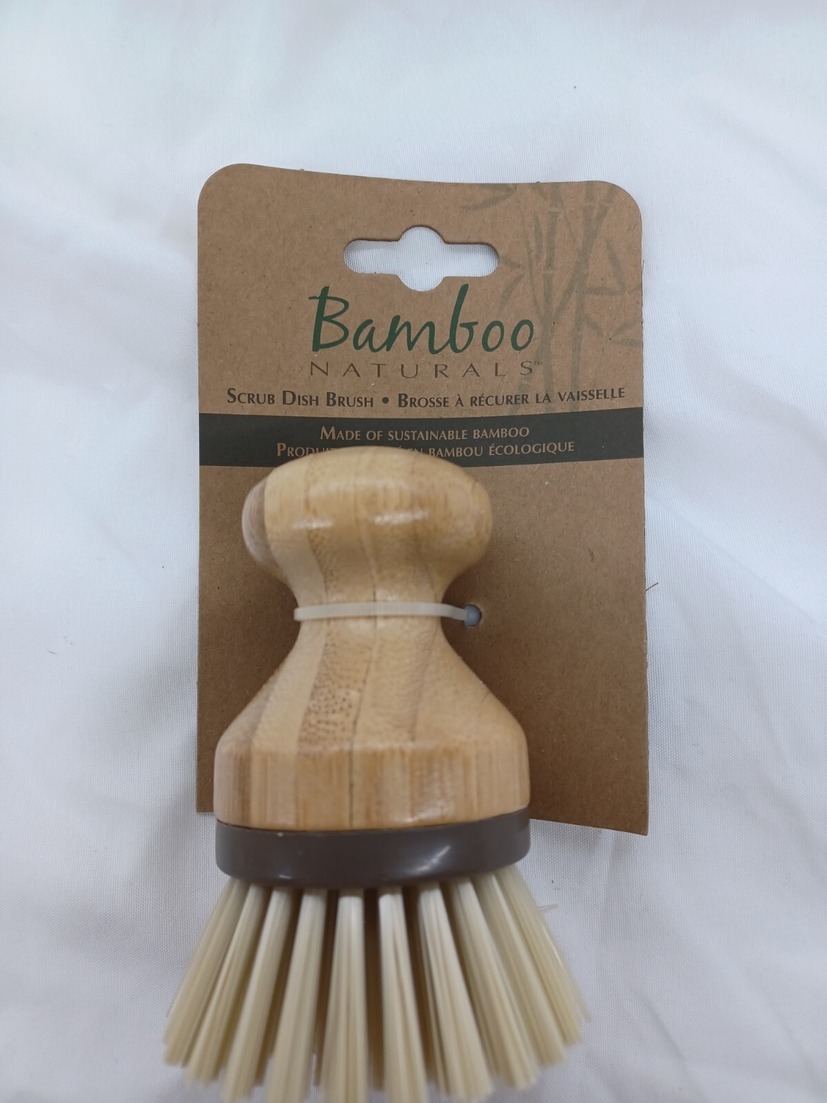 Bamboo naturals Mini Dish scrubber Sustainable recycled plastics by Evriholder