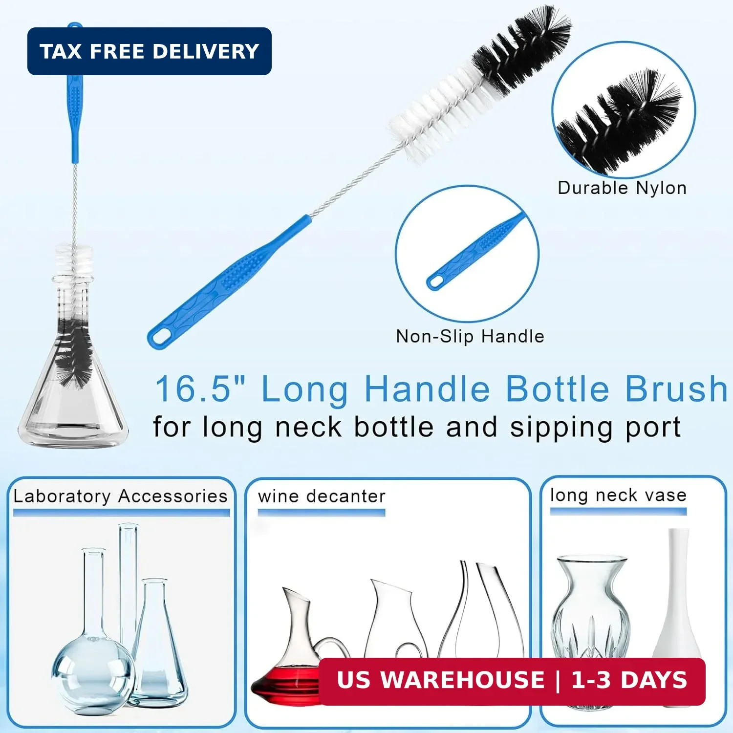 13Pcs Glass Cleaning Kit Tube Pipe Cleaners Straw Cleaner Brush – Reusable Handl