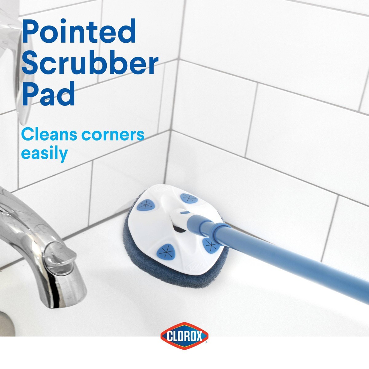 Clorox 42 Inch Bathroom Scrubber – Tub & Tile, Max Reach, Heavy-Duty Refill