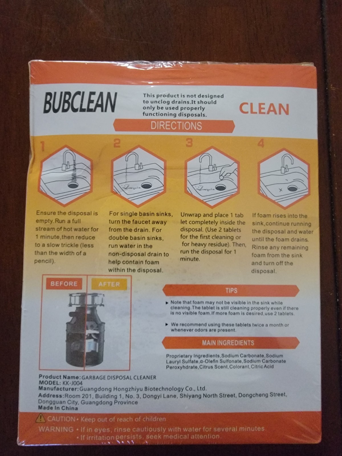 Garbage Disposal Cleanser 1 Year Supply 24 Pack Mild Formula Sealed