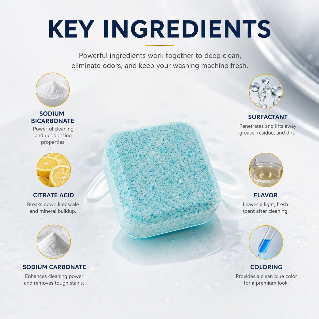 Washing Machine Cleaner Tablets for Pet Owners Deep Clean Odor Remover 12 Pack
