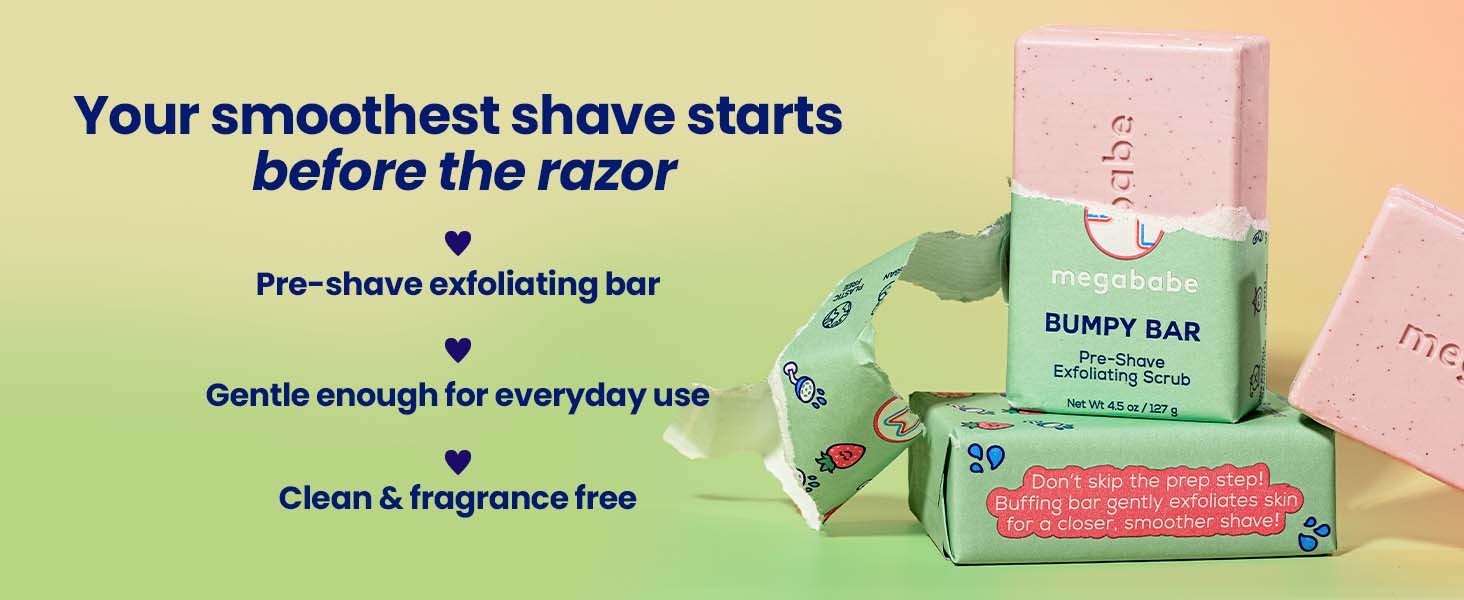 Bumpy Bar | Pre-Shave Exfoliating Scrub | with Shea Butter,