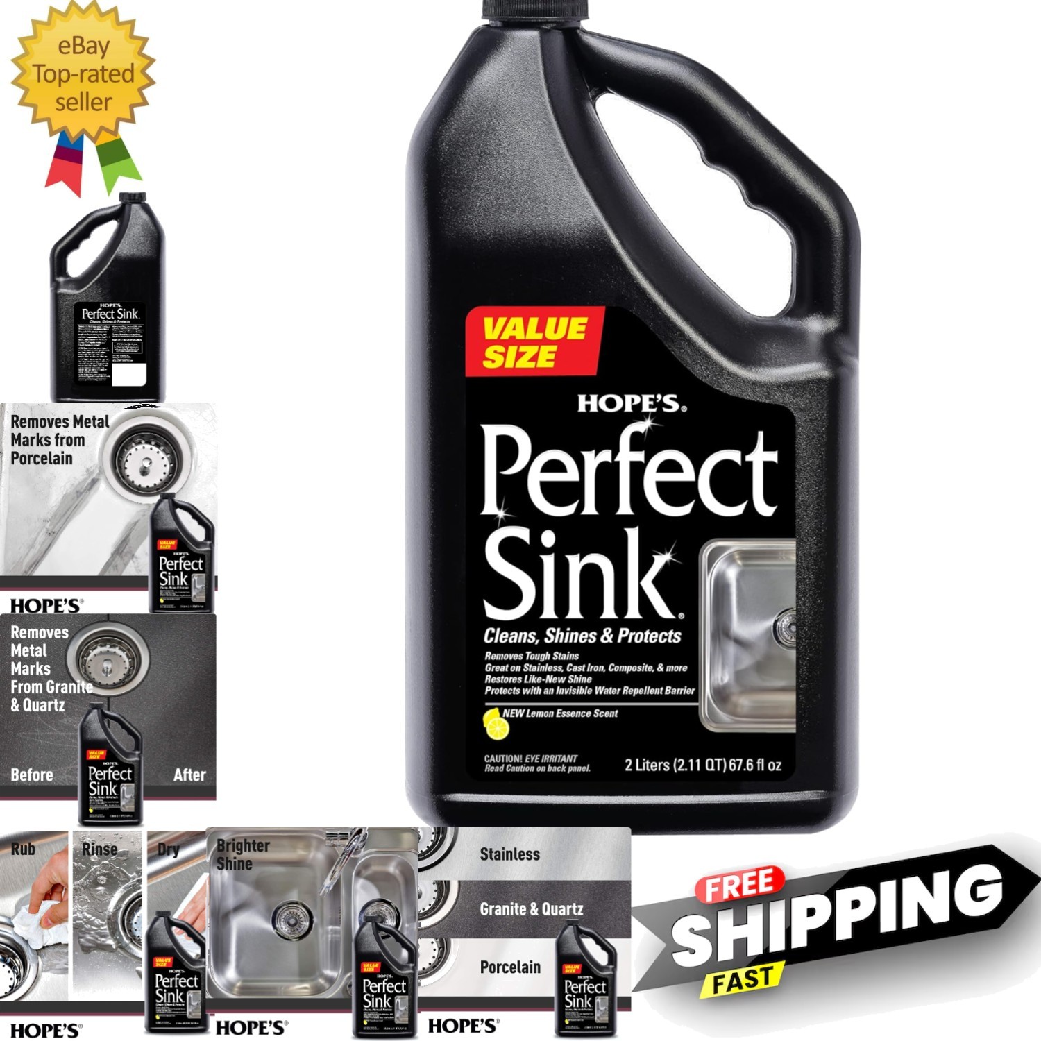 Perfect Sink Cleaner & Polish – 2L Multi-Surface Restorative Shine Solution