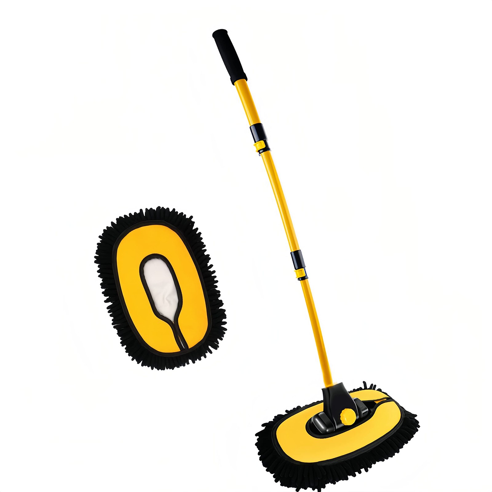 Upgrade Car Wash Brush Mop with Long Handle,Microfiber Mitt Car Cleaning Supp…