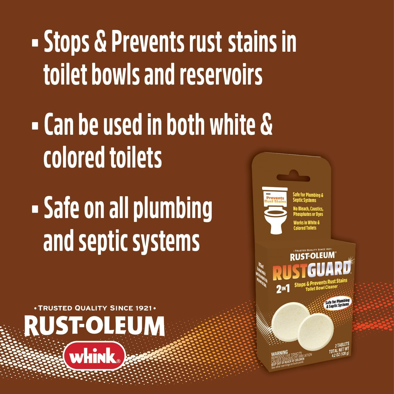 Rust-Oleum Rustguard Rust Stain Remover | Heavy-Duty Iron Stain Remover & Toilet