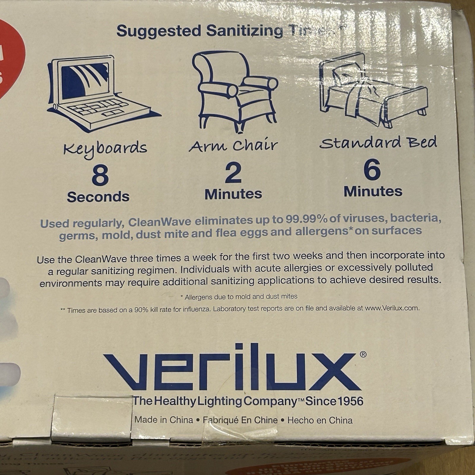 Verilux CleanWave Combo Pack Handheld Sanitizing Wand & Travel Wand Sealed Box