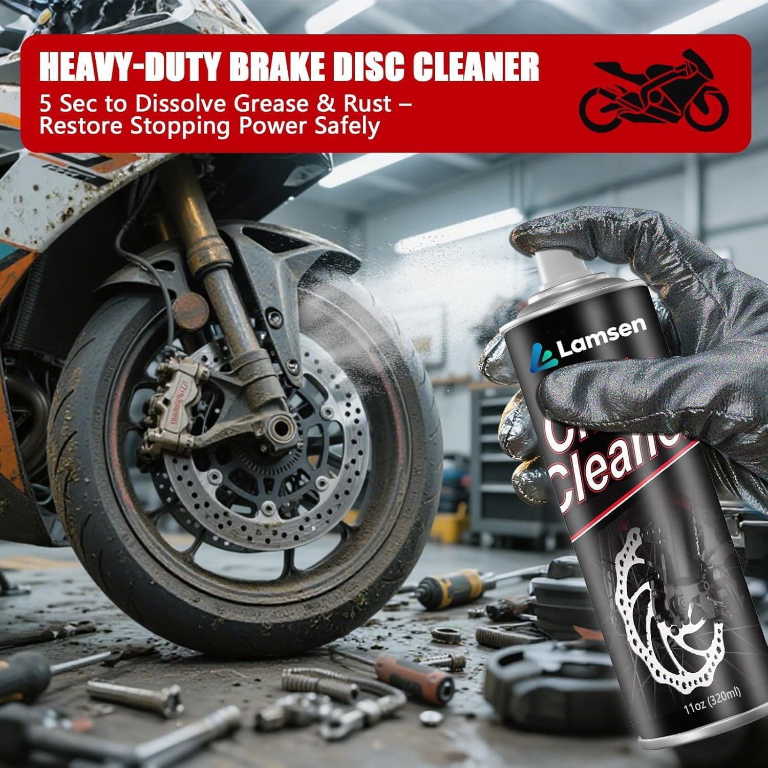 Chain Cleaner Kit, Professional Bike Chain Cleaner Set, Motorcycle Cleaning K…