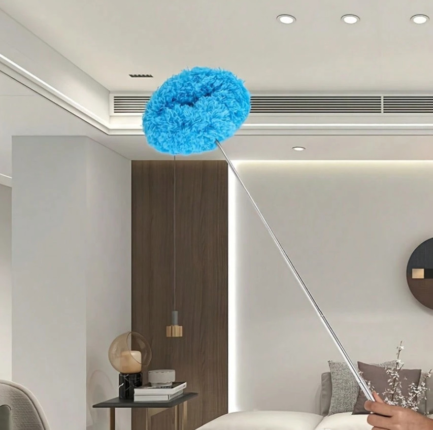 1pc Microfiber Ceiling Fan Duster – Reusable w/ 31.5in Adjustable Extension Pole