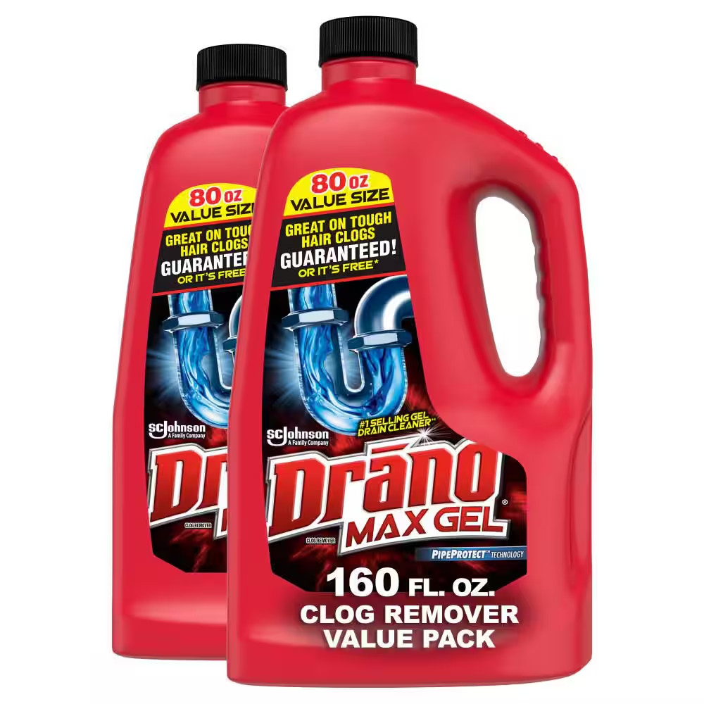 160 Oz. Max Gel Drain Clog Remover and Cleaner (Twin-Pack) (2-Count)