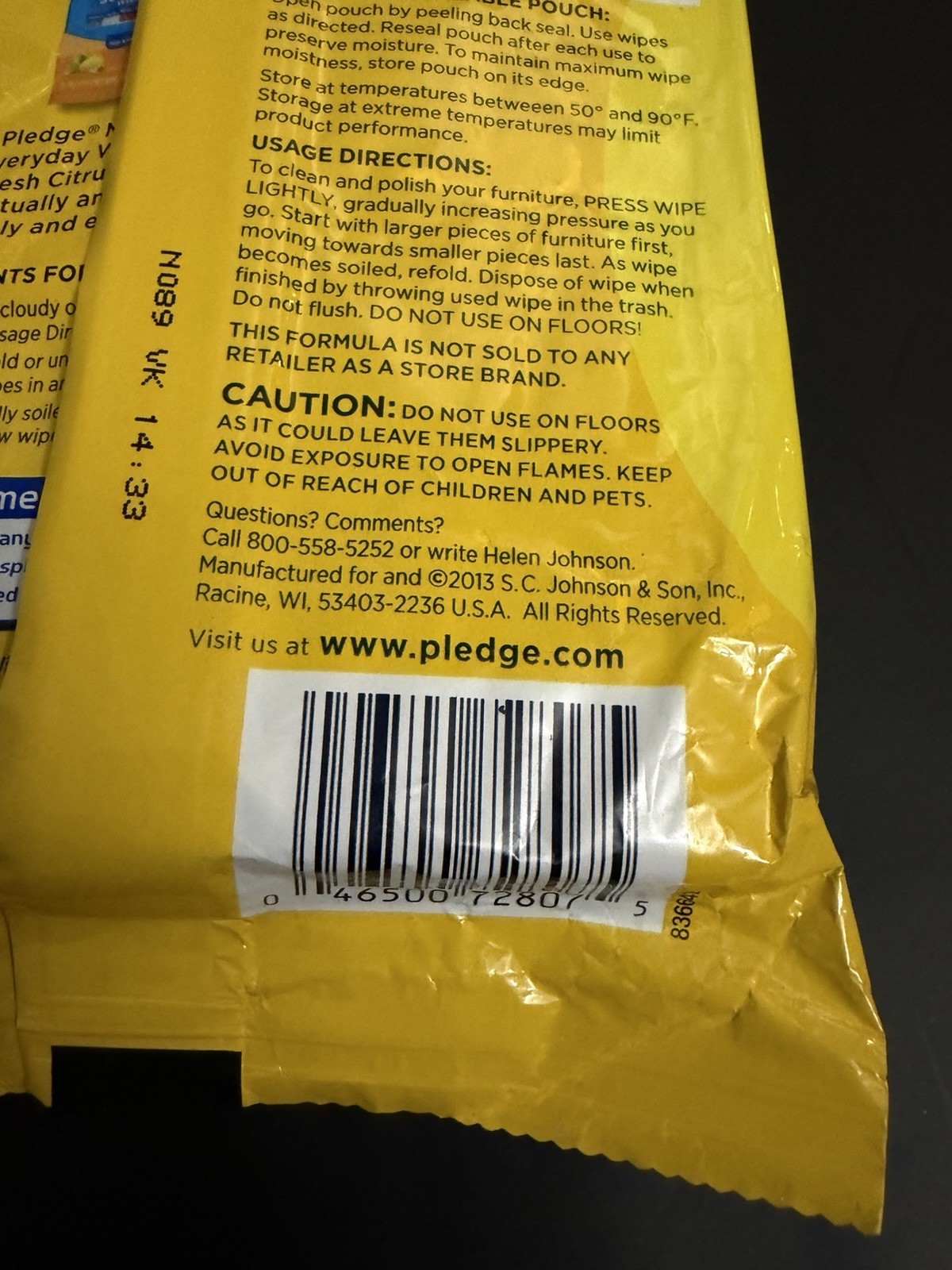 NEW 2pc Pledge Lemon Clean Spray 13.8 oz AND 24 Wipes (2013) NOS 3X Better