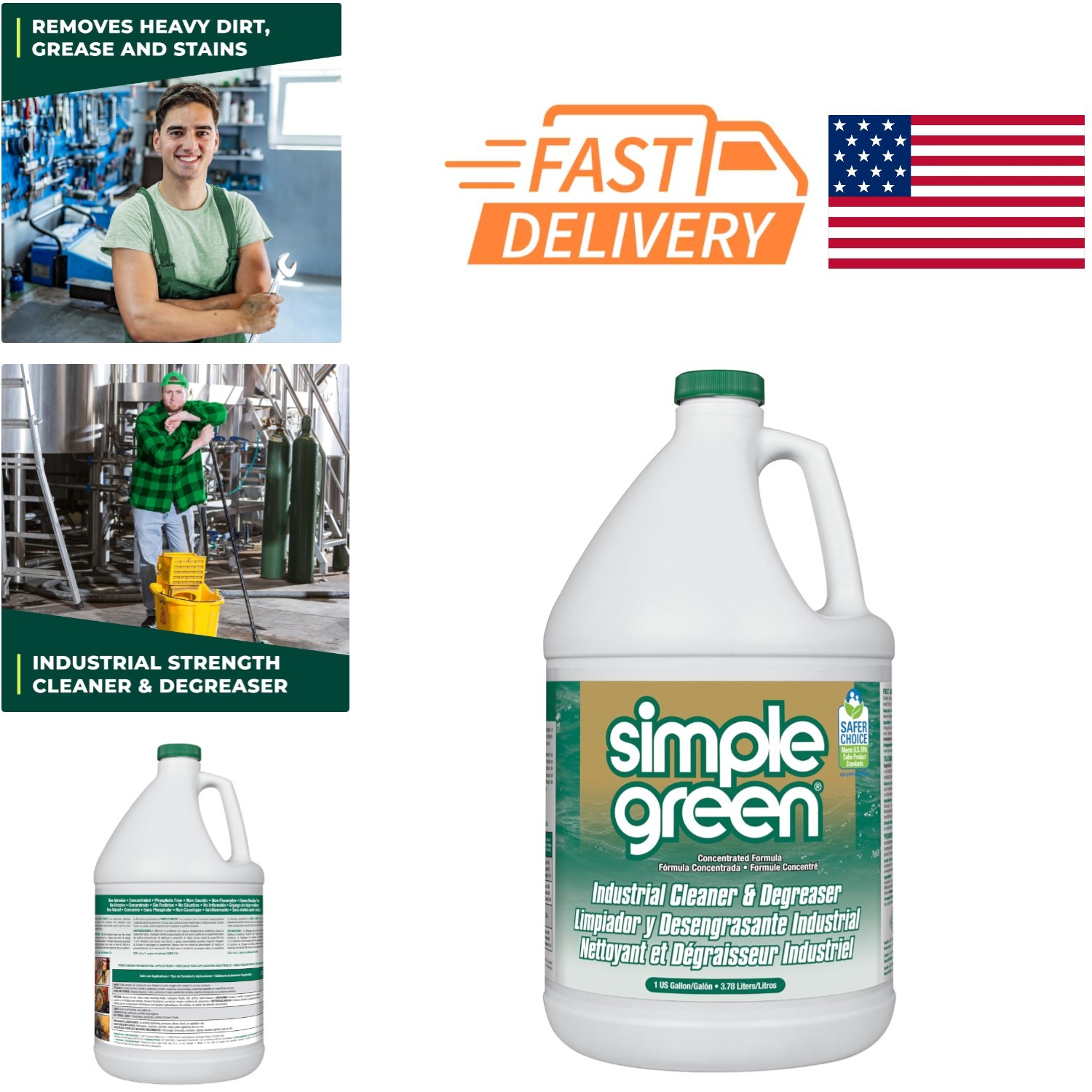 Heavy Duty Degreaser 128 Fl Oz Biodegradable Low Odor Cleaner for All Surfaces
