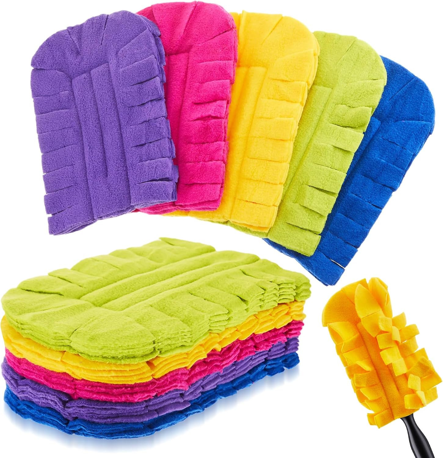 12 Pcs Duster Refill Reusable Fleece Duster Refills Feather Flat Dusters Multi S