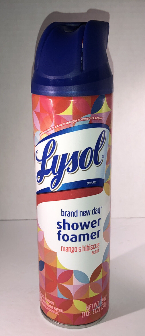 Lysol brand new day bathroom shower foamer Mango/Hibiscus Scent 19 oz-SHIP N 24H