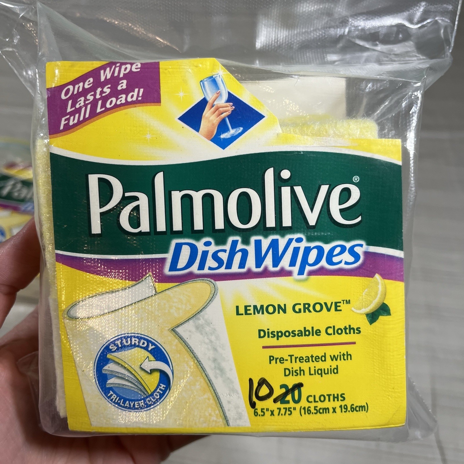 Palmolive Dish Wipes Lemon Grove Pretreated Disposable Cloths 20 Count Refills