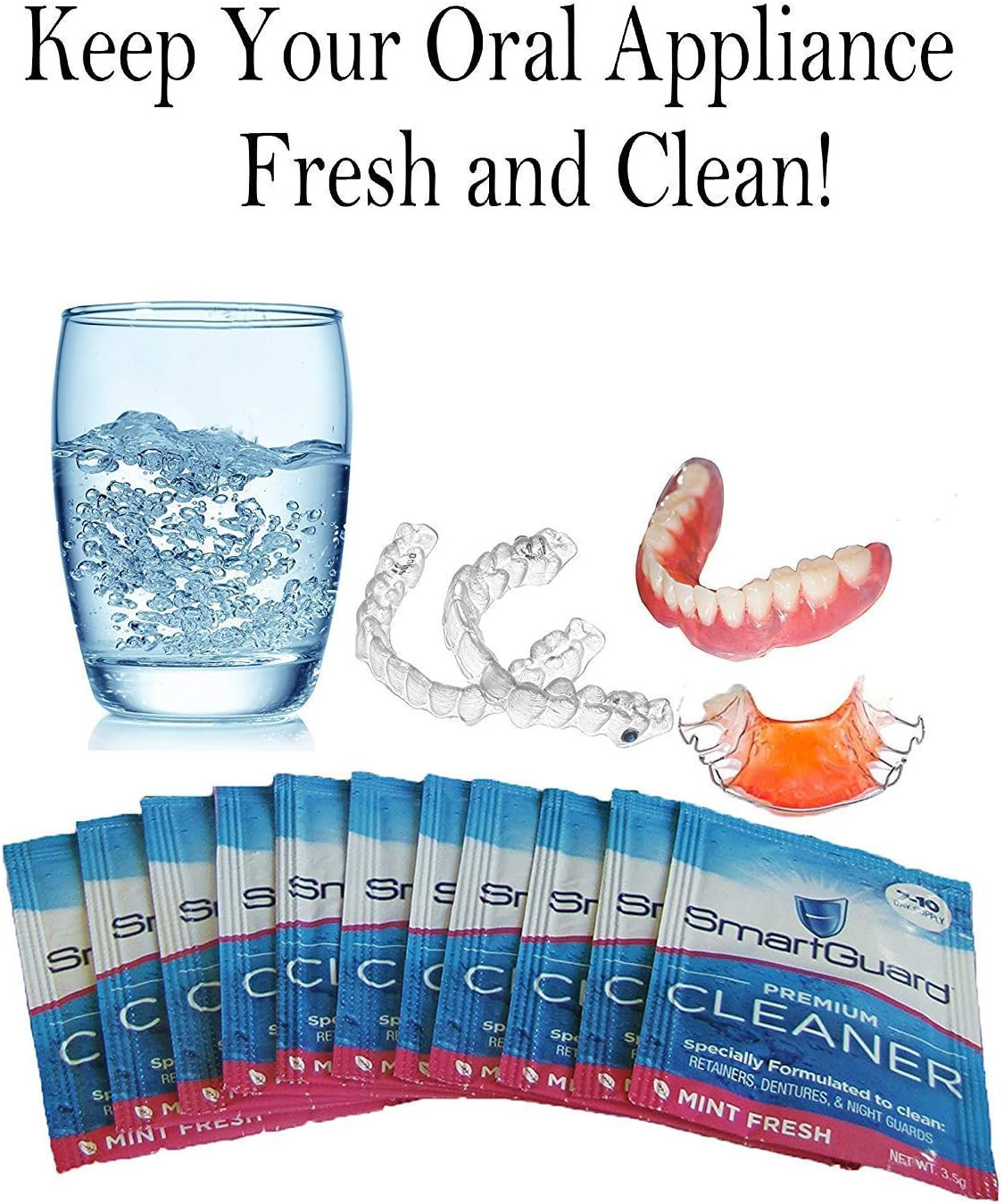 Premium Cleaner Crystals –(110 Cleanings)- Removes Stain, Plaque & Bad Odor from