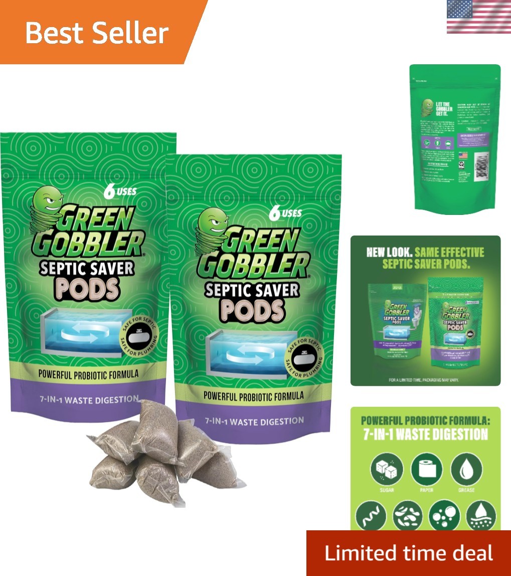 12- Septic Tank Treatment Packets – Biodegradable Pods for Odor-Free Tanks