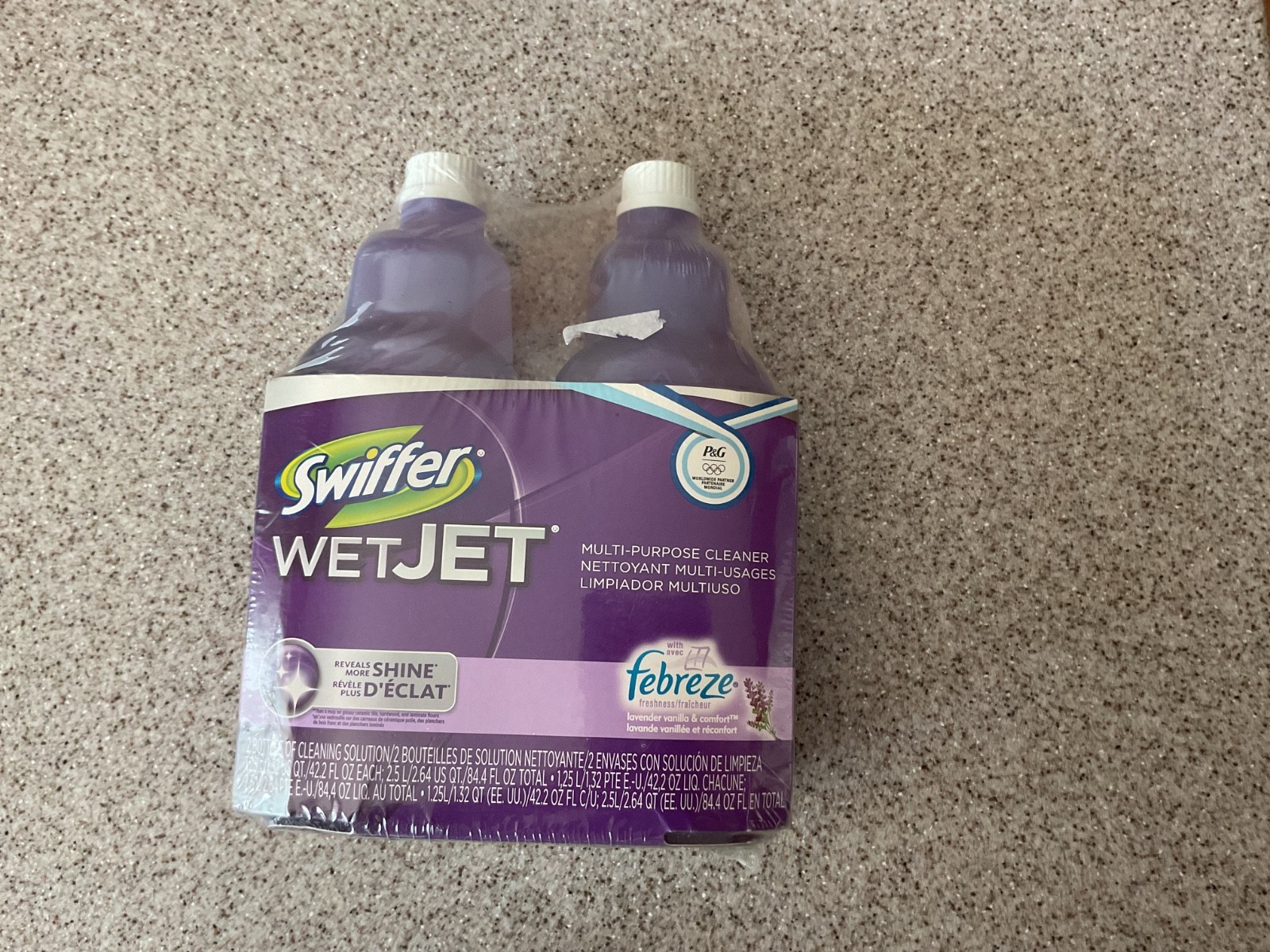 Wetjet Multi-Purpose Floor Cleaner Solution with Febreze Refill, Lavender Scent,